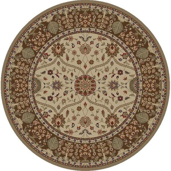 Concord Global 6 ft. 7 in. x 9 ft. 3 in. Kashan Heriz - Ivory 28326 - main